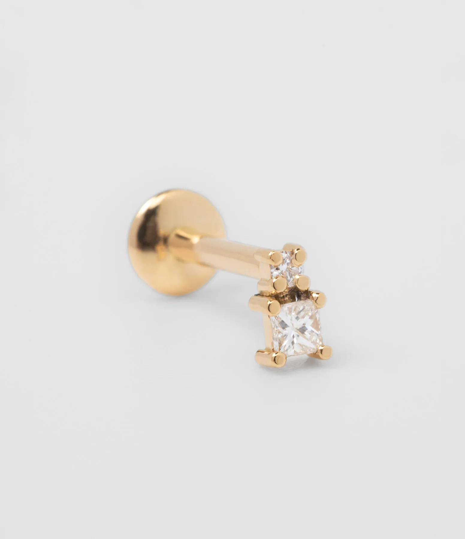 ACMÉE Partager  Piercing Double Jeu Diamants Princesse, Or Recyclé  