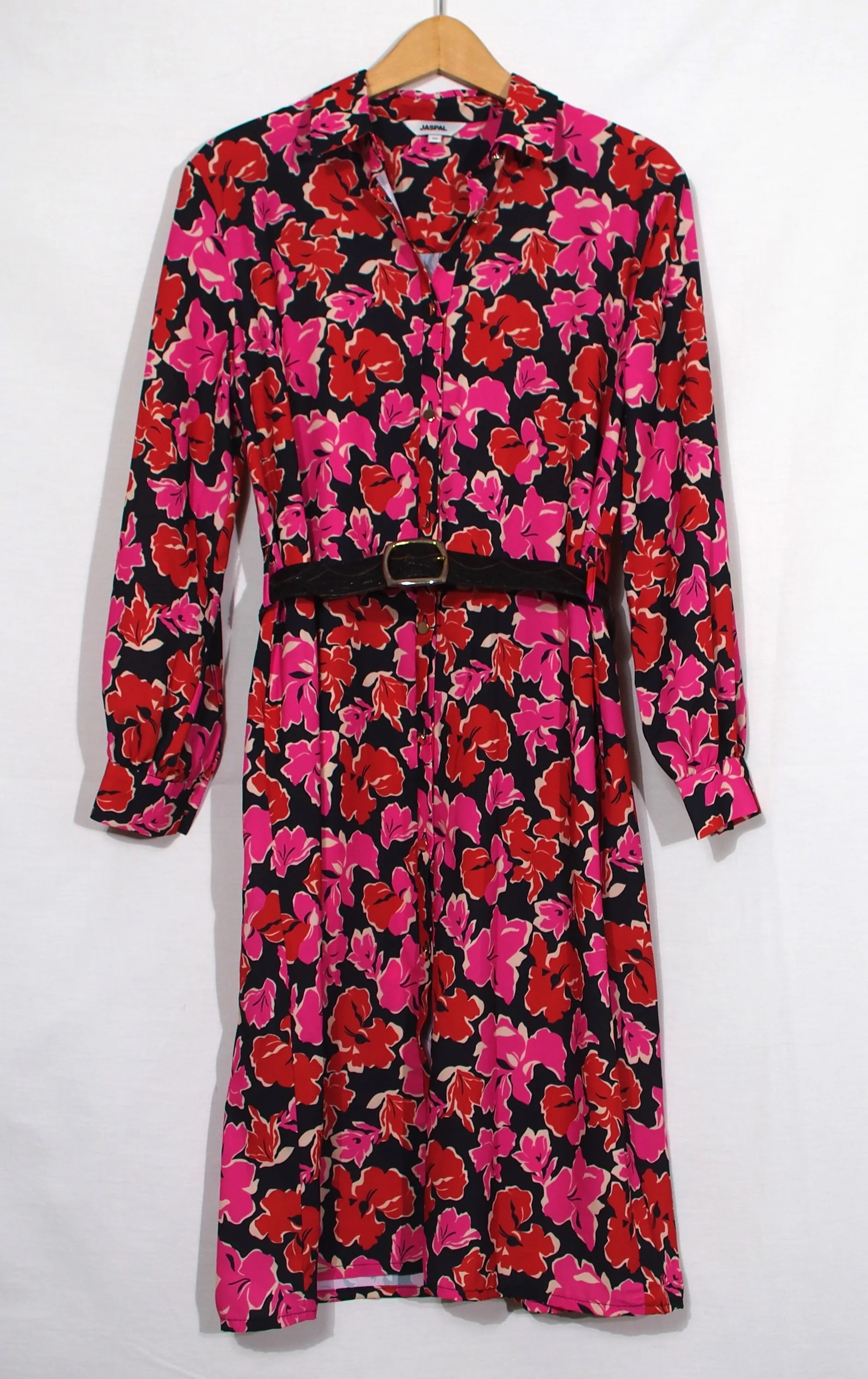 Robe à fleurs rose et rouges - Jaspal - XS