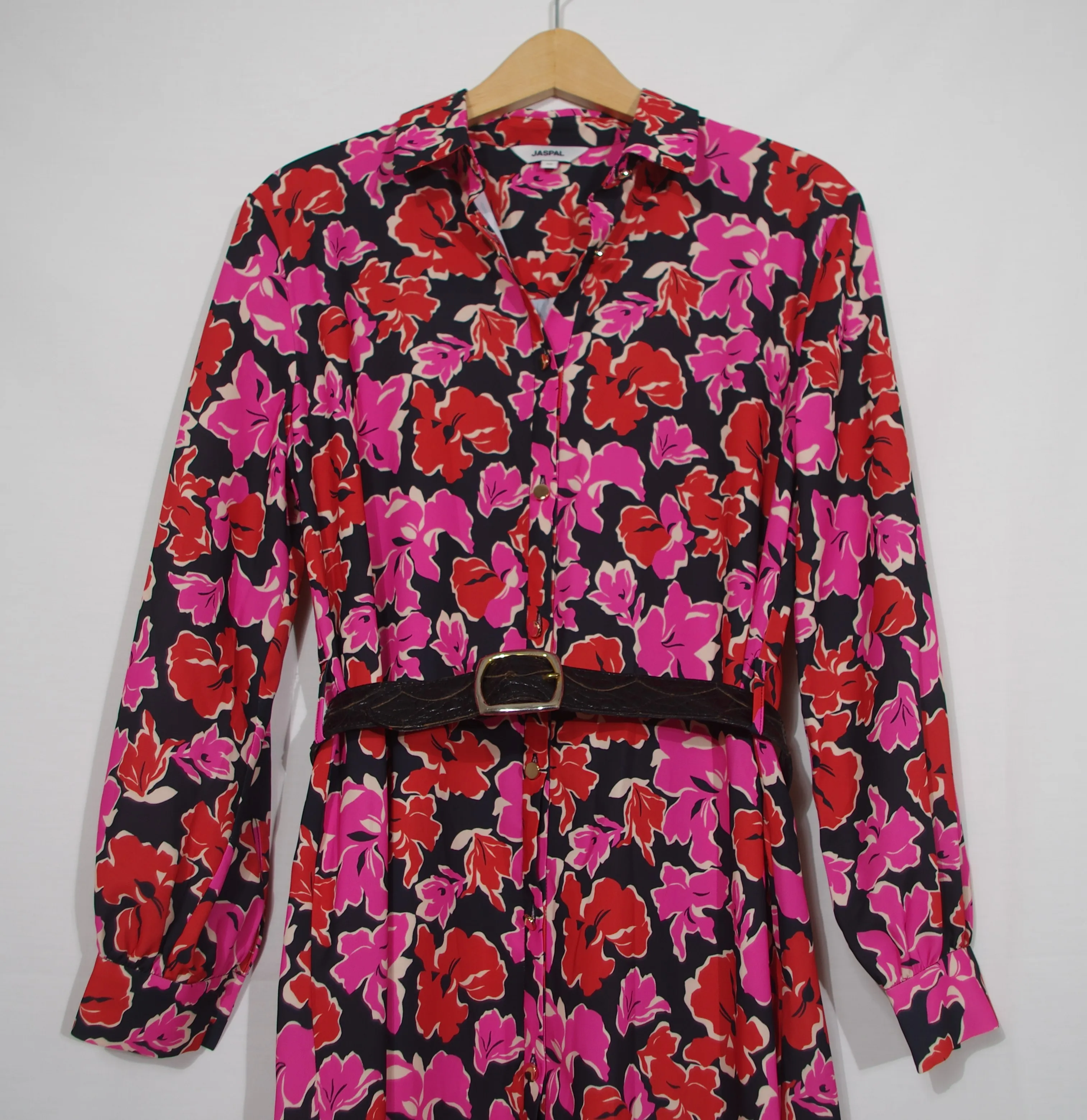 Robe à fleurs rose et rouges - Jaspal - XS