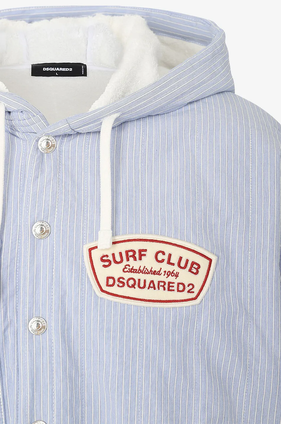 Surchemise rayée doublée d'éponge Dropped Shoulder